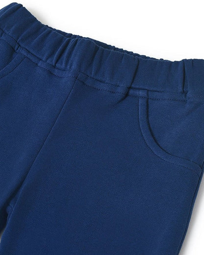 Mi Arcus Misty Blue Sweatshirt & Pajama Set-Cotton-Solid-For Infants