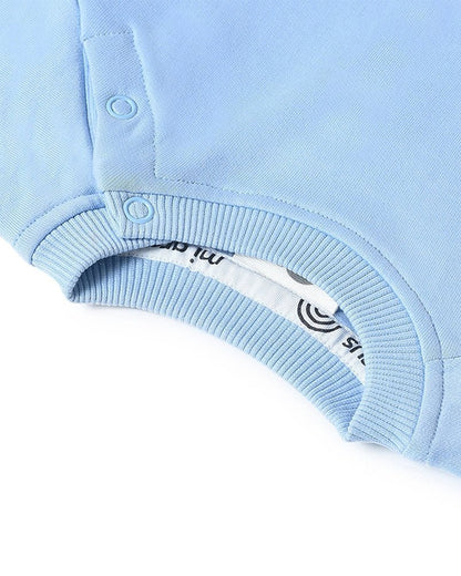 Mi Arcus Misty Blue Sweatshirt & Pajama Set-Cotton-Solid-For Infants