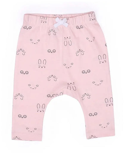 Mi Arcus Lavender & Pastel Pink Pajama Set-Cotton-Printed-For Infants