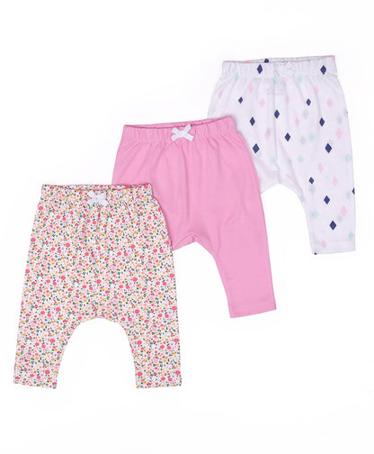 Mi Arcus Pink White & Multicolor Pajamas Set-Cotton-Printed-Pack of 3-For Infants