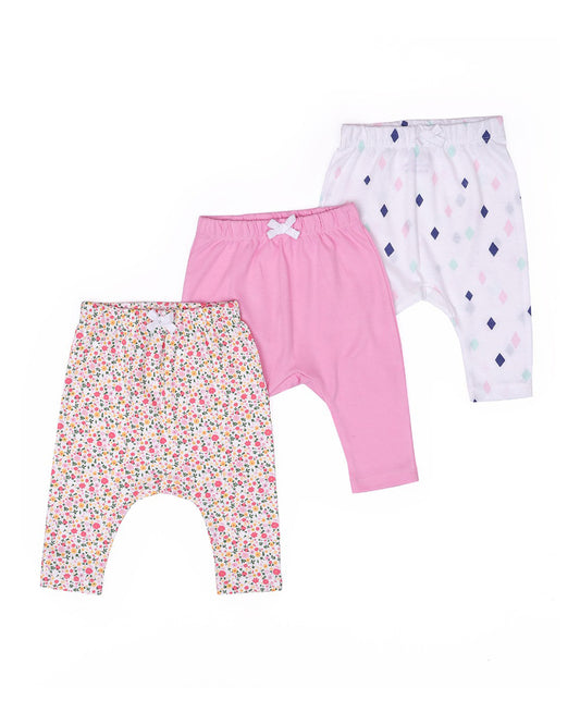 Mi Arcus Pink White & Multicolor Pajamas Set-Cotton-Printed-Pack of 3-For Infants