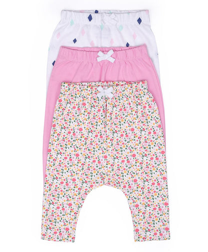 Mi Arcus Pink White & Multicolor Pajamas Set-Cotton-Printed-Pack of 3-For Infants