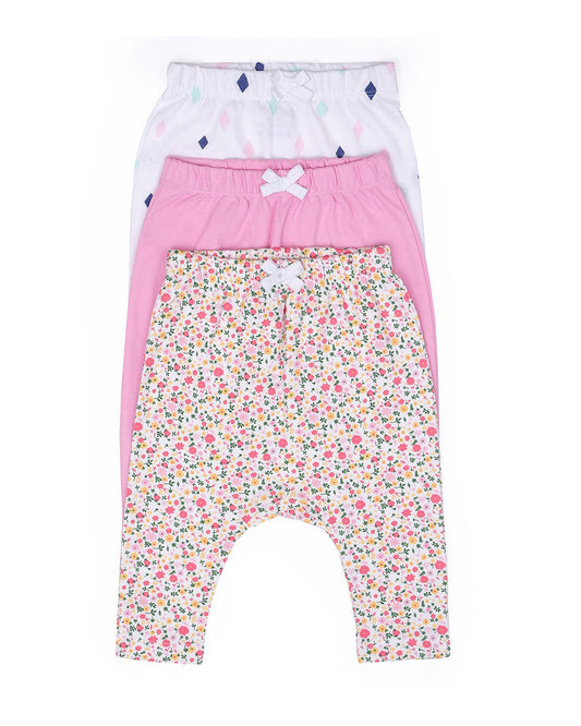 Mi Arcus Pink White & Multicolor Pajamas Set-Cotton-Printed-Pack of 3-For Infants