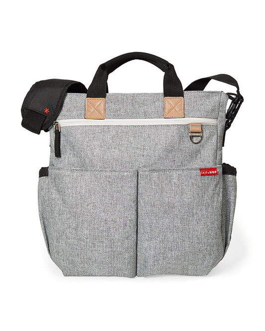 Skip Hop Duo Signature Diaper Bag-With Changing Pad & Removable Shoulder Strap-Grey Melange