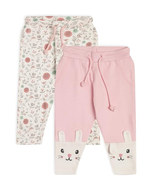 Mi Arcus Pink & White Pajama Set-Cotton-Printed-Pack Of 2-For Infants