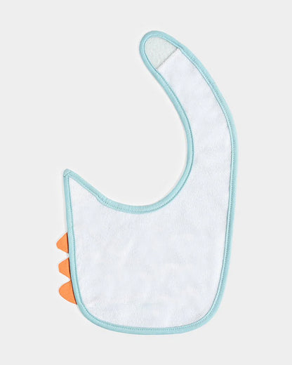 Mi Arcus Dinomite Soft Cotton Bibs-With Patchwork & Embroidered Design-Velcro Closure-Pack of 2-For Infants