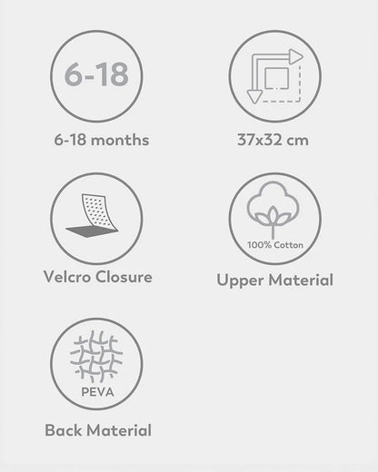 Mi Arcus Dinomite Coverall Full Sleeve Bibs-With Patchwork & Embroidered Design-Velcro Closure-Pack of 2-For Infants