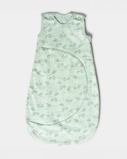 Mi Arcus Frosty'z Knitted Baby Sleeping Bag-with Zippers & Shoulder Button-Cotton-Blue-Newborn Bed