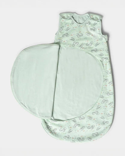 Mi Arcus Frosty'z Knitted Baby Sleeping Bag-with Zippers & Shoulder Button-Cotton-Blue-Newborn Bed