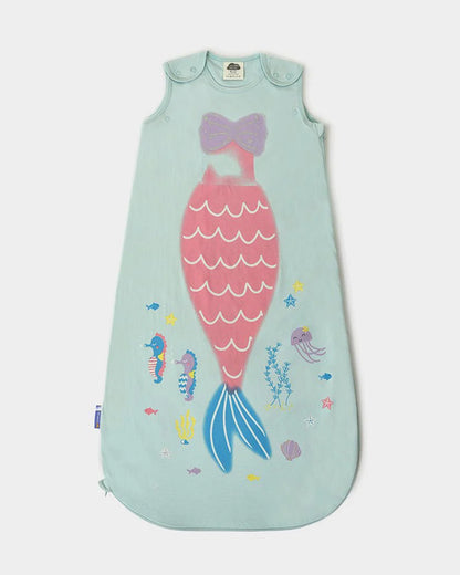 Mi Arcus Mermazing Baby Sleeping Bag-with Zippers & Shoulder Button-Cotton-Blue-Newborn Bed