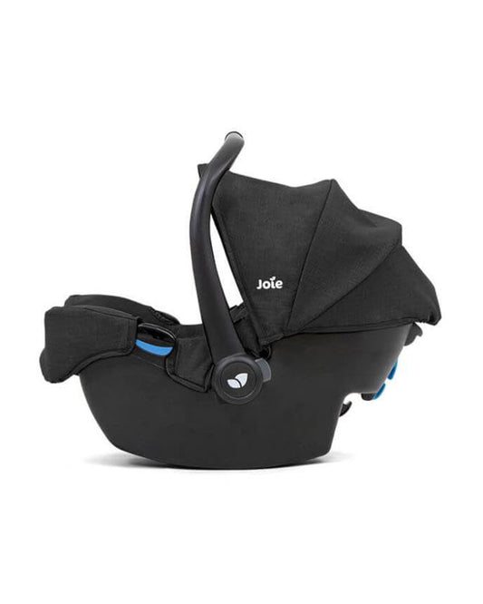 Leclerc Influencer Air Lightweight Baby Stroller & Joie Gemm Car Seat Travel System-Stroller: (Cabin Friendly, One Touch Fold, For 6M to 5Y)-Car Seat: (Airline Certified, Side Impact Protection, Upto 13 Kg)-Includes Car Seat Adapters-Piano Black & Shale