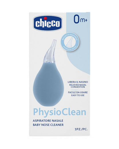 Chicco Physioclean Nasal Aspirator-Relieves Nasal Congestion-Safe & Easy to Use-Blue-For infants-0M+