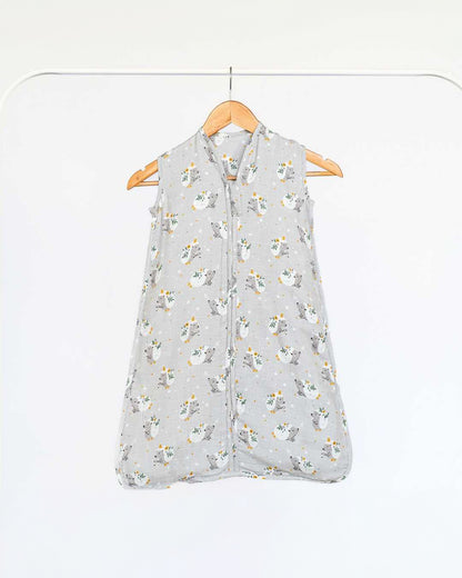 Cocoon Care Bamboo Muslin Sleeping Bag-With Soft & Breathable Muslin-Grows With Your Baby-Hedgehog Blossoms-For Infants-6 to 12M