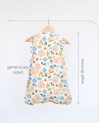 Cocoon Care Bamboo Muslin Sleeping Bag-With Soft & Breathable Muslin-Grows With Your Baby-Busy Bee-For Infants-6 to 12M