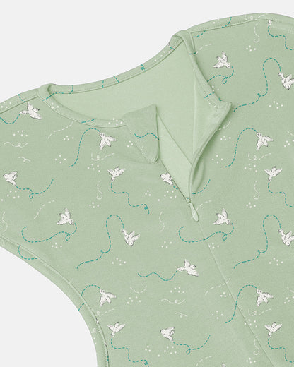 Cocoon Care Bamboo Transition Sleeping Pod/Bag-With Arms Out & Arms Up Options-With Two Way Zipper-Freedom Flighter-For Infants-3 to 6M