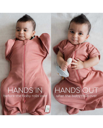 Cocoon Care Bamboo Transition Sleeping Pod/Bag-With Arms Out & Arms Up Options-With Two Way Zipper-Brown Rice-For Infants-3 to 6M