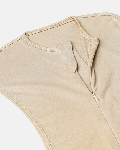 Cocoon Care Bamboo Sleeping Pod/Bag-With Snug Fit & Arms Up Option For Sound Sleep-With Two Way Zipper-Brown Rice-For Newborn