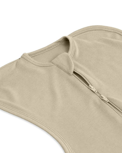 Cocoon Care Bamboo Sleeping Pod/Bag-With Snug Fit & Arms Up Option For Sound Sleep-With Two Way Zipper-Brown Rice-For Newborn