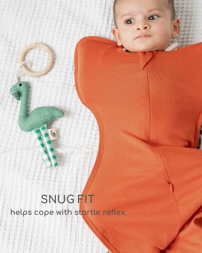 Cocoon Care Bamboo Sleeping Pod/Bag-With Snug Fit & Arms Up Option For Sound Sleep-With Two Way Zipper-Brown Rice-For Newborn