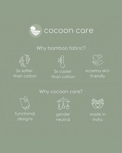 Cocoon Care Blanket & Hooded Towel Combo Pack-With Soft & Hypoallergenic Bamboo Muslin-Cheerful Stripes