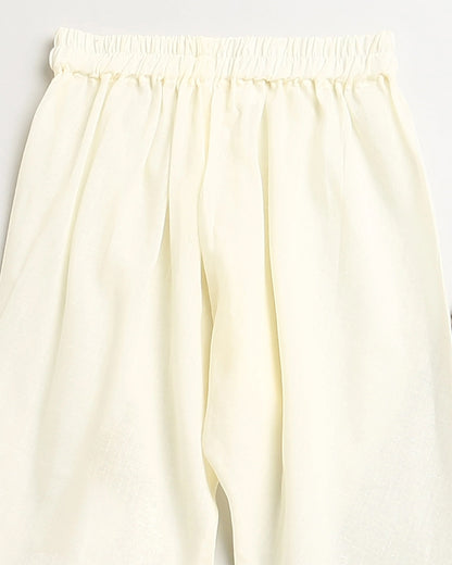 Mouse in the house White Kurta Set-Lane of Dreams-Cotton-For Infants