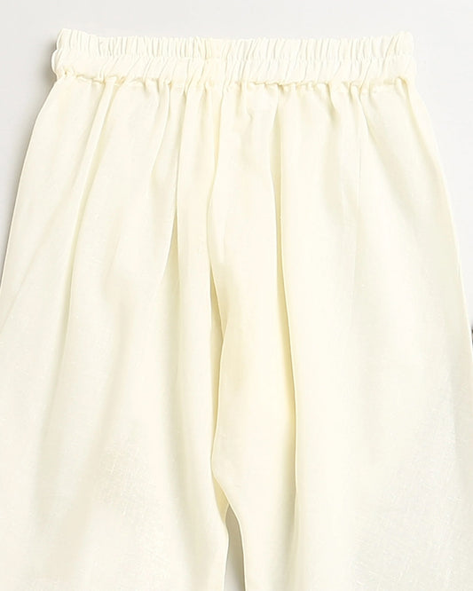 Mouse in the house White Kurta Set-Lane of Dreams-Cotton-For Infants