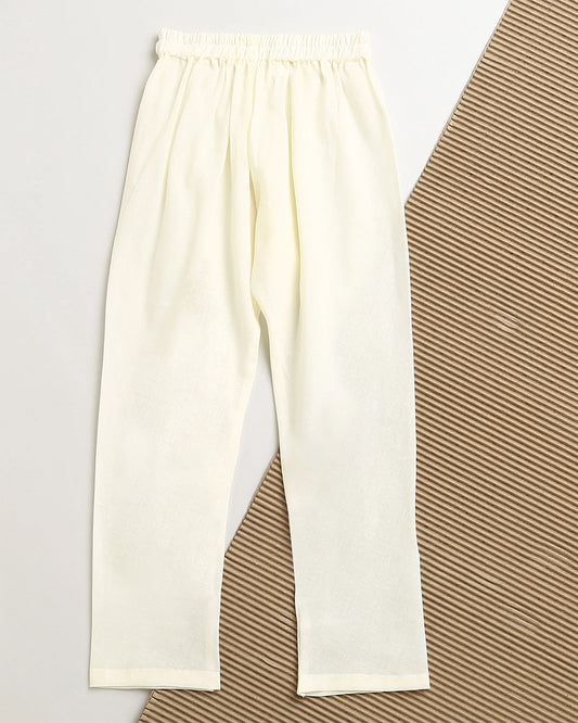 Mouse in the house White Kurta Set-Lane of Dreams-Cotton-For Infants