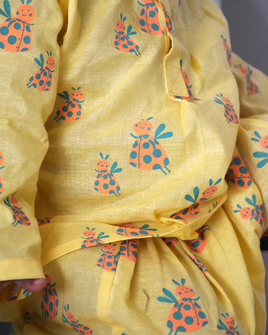 Mouse in the house Yellow Coord Set-Dotty Ladybug-Cotton-For Infants