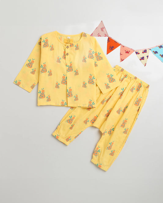 Mouse in the house Yellow Coord Set-Dotty Ladybug-Cotton-For Infants