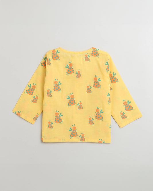 Mouse in the house Yellow Coord Set-Dotty Ladybug-Cotton-For Infants