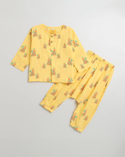 Mouse in the house Yellow Coord Set-Dotty Ladybug-Cotton-For Infants
