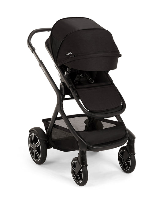 Nuna Demi Next Baby Stroller-Height Adjustable Parent Handle Bar-With Cup Holder-Wide Front Wheels-2 Years Warranty-Pram for 6M to 4Y (Upto 22 Kg)-Caviar