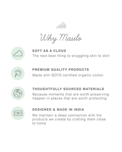 Masilo Organic Muslin Swaddles-Soft & Breathable-GOTS Certified Organic Cotton Muslin-Elephant Parade-Pack of 2-Infant Wraps