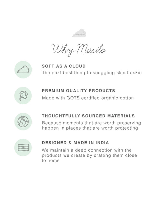 Masilo Organic Muslin Swaddles-Soft & Breathable-GOTS Certified Organic Cotton Muslin-Elephant Parade-Pack of 2-Infant Wraps
