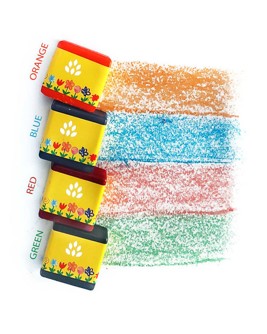 Azafran My First Crayon-Pack Of 4 Jumbo Crayons-Promotes Creativity-Non Toxic-Art & Craft Kit-18M+