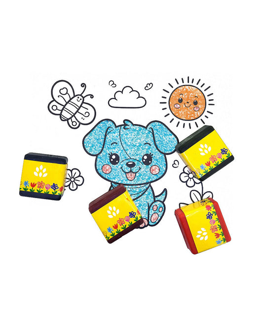 Azafran My First Crayon-Pack Of 4 Jumbo Crayons-Promotes Creativity-Non Toxic-Art & Craft Kit-18M+