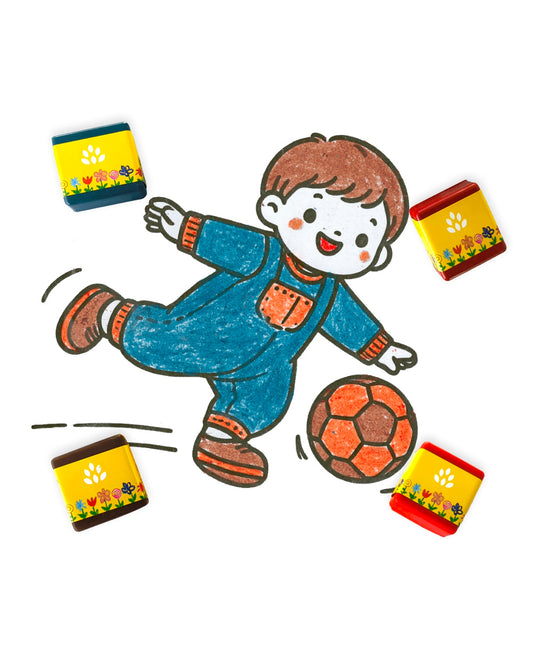 Azafran My First Crayon Baby Boy-Pack Of 4 Jumbo Crayons-Promotes Creativity-Non Toxic-Art & Craft Kit-18M+
