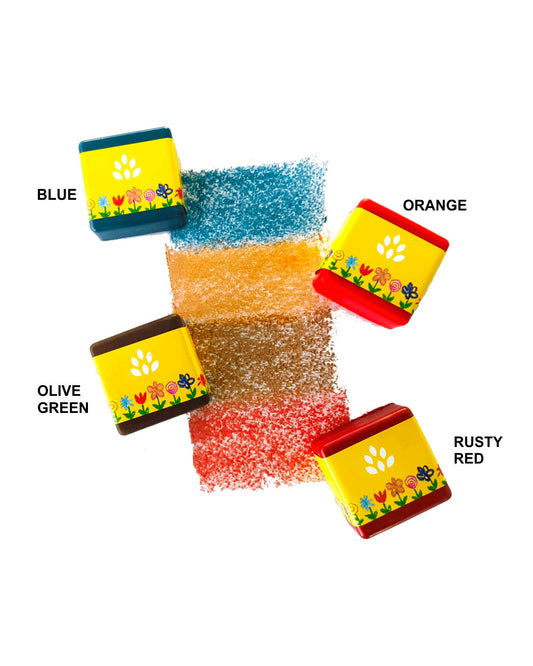 Azafran My First Crayon Baby Boy-Pack Of 4 Jumbo Crayons-Promotes Creativity-Non Toxic-Art & Craft Kit-18M+