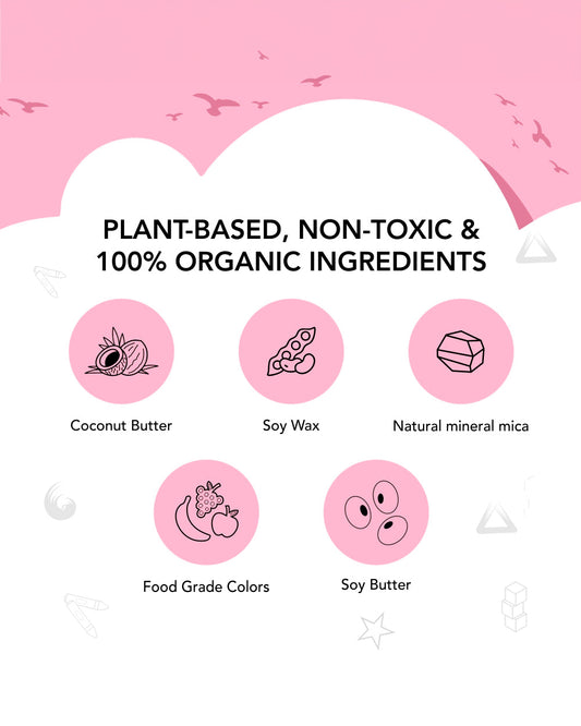 Azafran My First Crayon Baby Girl-Pack Of 4 Jumbo Crayons-Promotes Creativity-Non Toxic-Art & Craft Kit-18M+