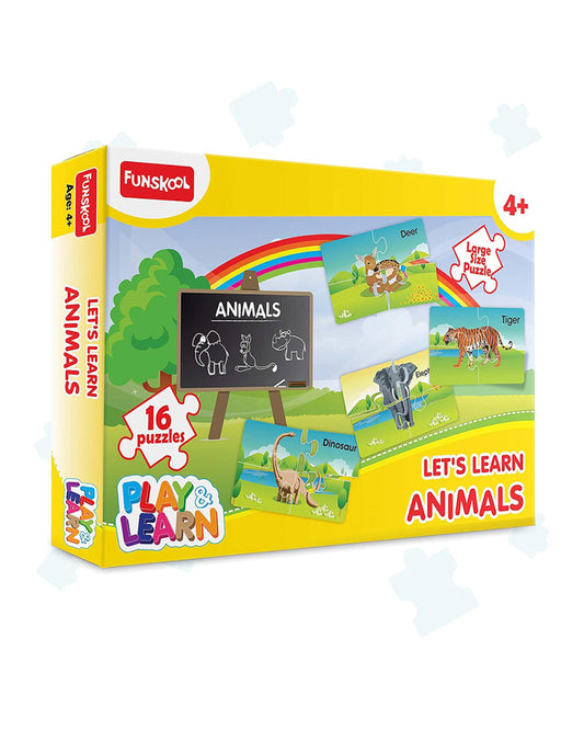 Funskool Play & Learn Animal Puzzle-16 x 4 Pieces-Learning & Educational Toys-24M+