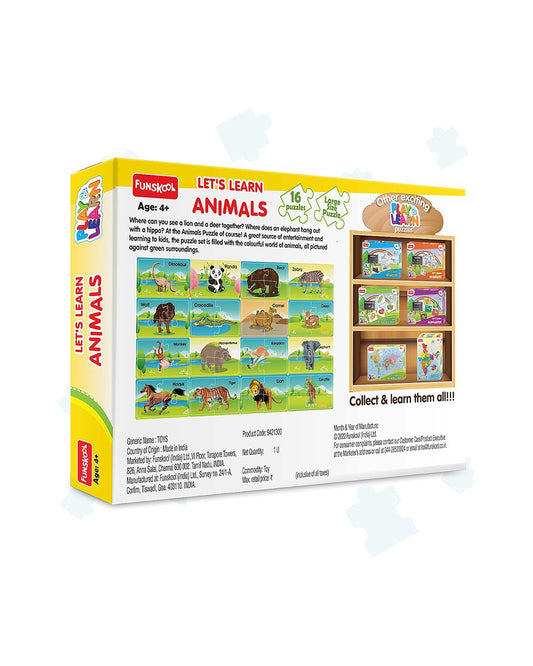 Funskool Play & Learn Animal Puzzle-16 x 4 Pieces-Learning & Educational Toys-24M+
