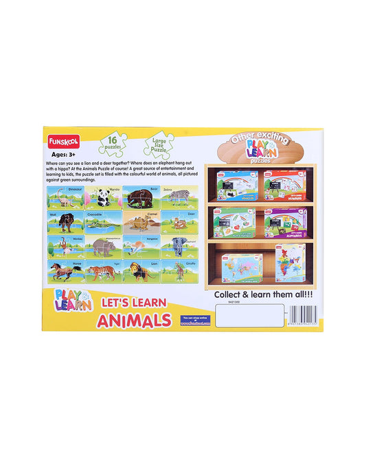 Funskool Play & Learn Animal Puzzle-16 x 4 Pieces-Learning & Educational Toys-24M+