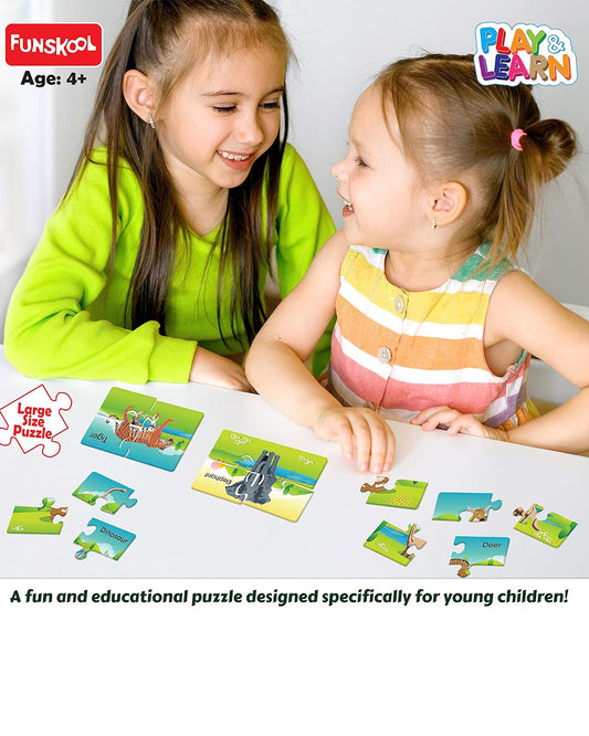 Funskool Play & Learn Animal Puzzle-16 x 4 Pieces-Learning & Educational Toys-24M+