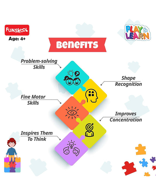 Funskool Play & Learn Animal Puzzle-16 x 4 Pieces-Learning & Educational Toys-24M+