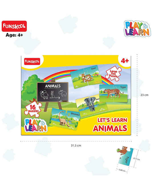 Funskool Play & Learn Animal Puzzle-16 x 4 Pieces-Learning & Educational Toys-24M+