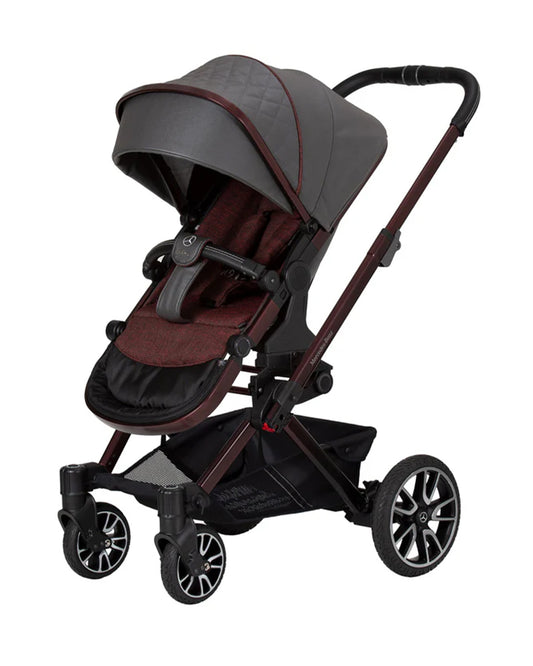 Mercedes-Benz Avantgarde GTX Baby Stroller-Height Adjustable Parent Handle Bar-Flat Reclining Seat & Reversible Seat-Includes Bag2Go Organiser & Rain Cover-2 Years Warranty-For 0 to 5Y-Tourmaline