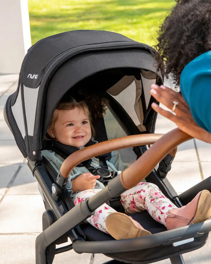 Nuna Demi Grow Baby Stroller-Converts to Double or Twin Stroller-Custom Dual Suspension-Pram for 0M+ (Upto 22 Kg)-Riveted