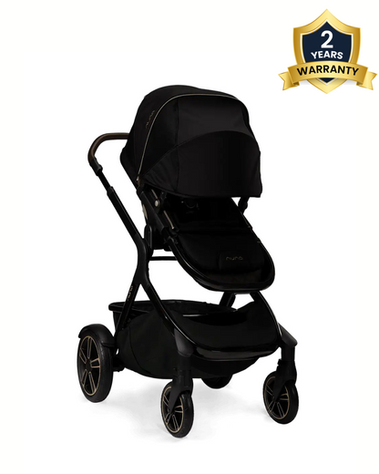 Nuna Demi Grow Baby Stroller-Converts to Double or Twin Stroller-Custom Dual Suspension-Pram for 0M+ (Upto 22 Kg)-Riveted