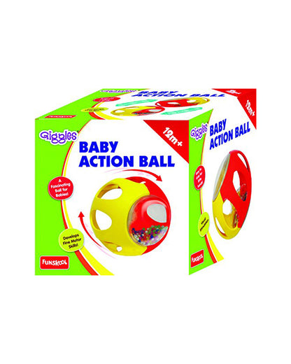 Funskool Giggles Baby Action Ball Rattle Toy-For Infants