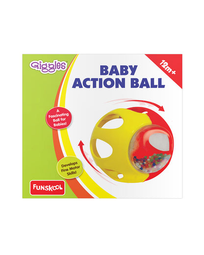 Funskool Giggles Baby Action Ball Rattle Toy-For Infants